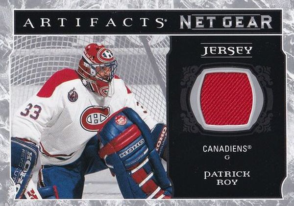 jersey karta PATRICK ROY 22-23 Artifacts Net Gear Jersey číslo NG-PR